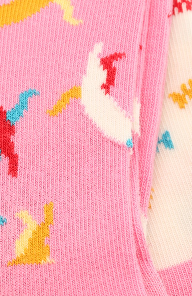 Детские комплект из 2 пар носков HAPPY SOCKS разноцветного цвета, арт. KCAT02 | Фото 2 (Материал: Хлопок, Текстил�ь; Материал сплава: Проставлено; Нос: Не проставлено)