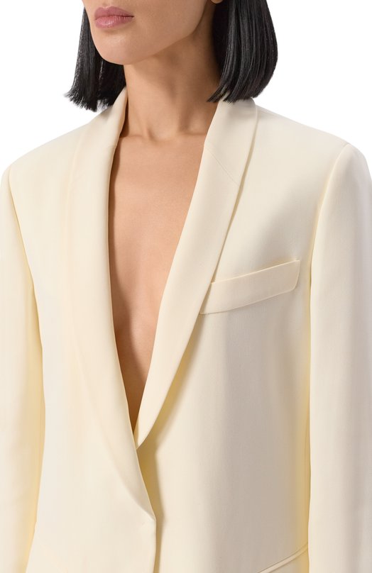 Шелковый жакет Giorgio Armani GW000654/TE14756 Кремовый  GW000654/TE14756 Фото 5