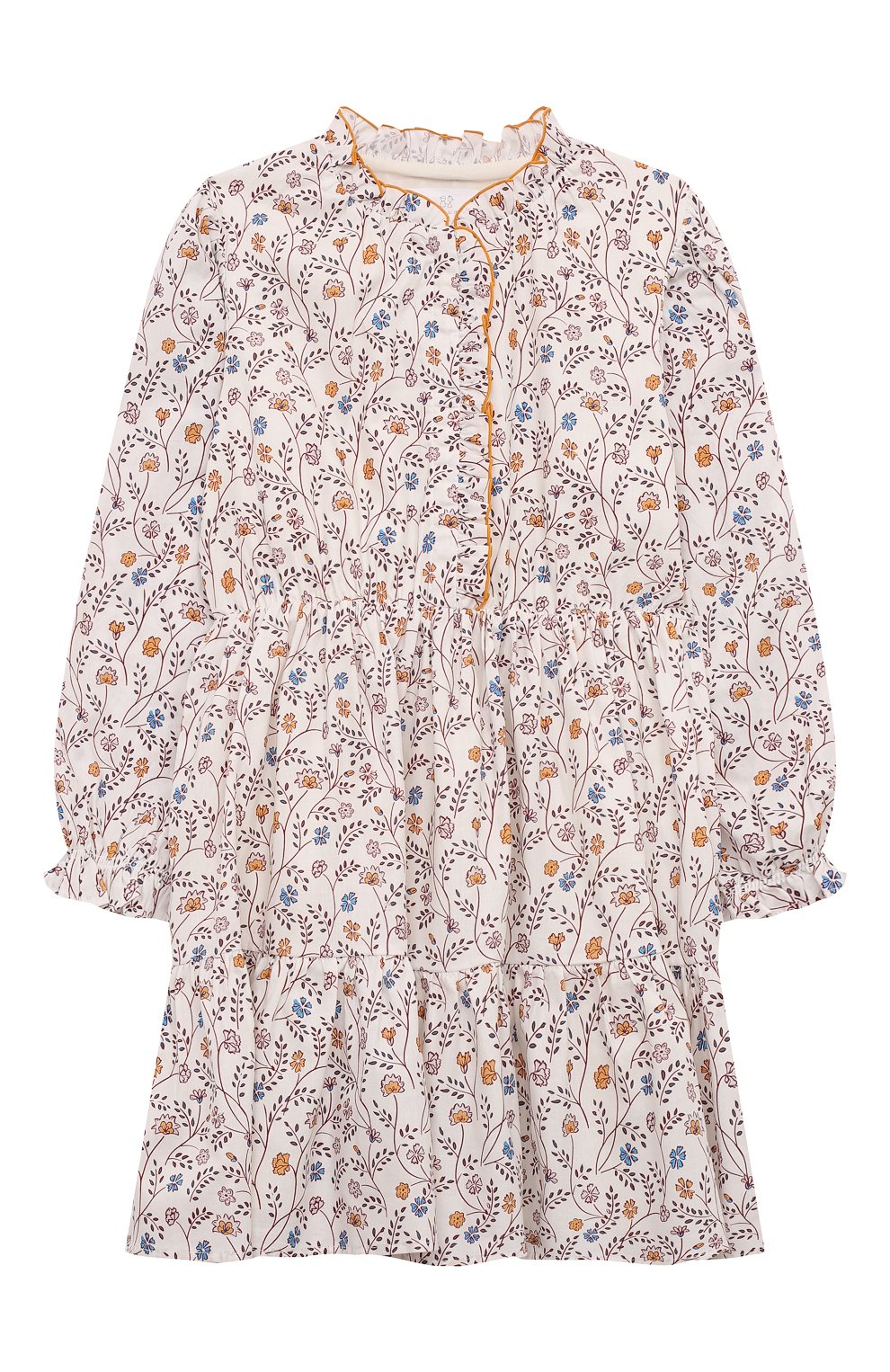 Хлопковое платье C`ERA UNA VOLTA кремового цвета по цене 13050 руб., арт. AW24DR01018, фото 1 Хлопковое платье C`ERA UNA VOLTA, арт. AW24DR01018, фото 1