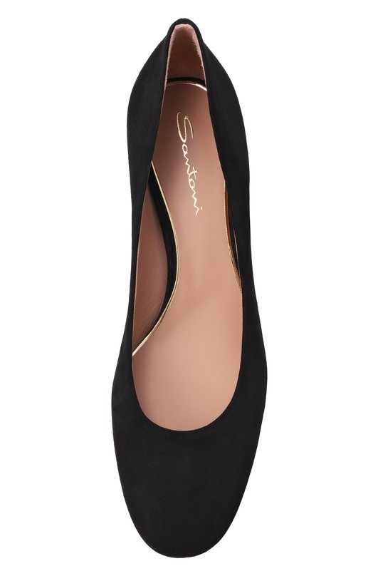 Замшевые туфли Santoni WDNG59621HI2BMGD Чёрный  WDNG59621HI2BMGD Фото 6