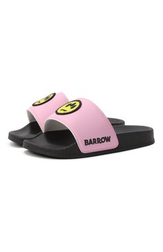 Детский шлепанцы BARROW розового цвета, арт. 80367/24-27 | Фото 1 (Материал внутренний: Текстиль, Резина; Нос: Не проставлено; Материал внешний: Резина, Пластик)