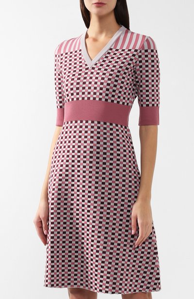 Платье из смеси шерсти и шелка BOTTEGA VENETA розового цвета по цене 190000 руб., арт. 546098/VEYN0, фото 3 Платье из смеси шерсти и шелка BOTTEGA VENETA, арт. 546098/VEYN0, фото 3