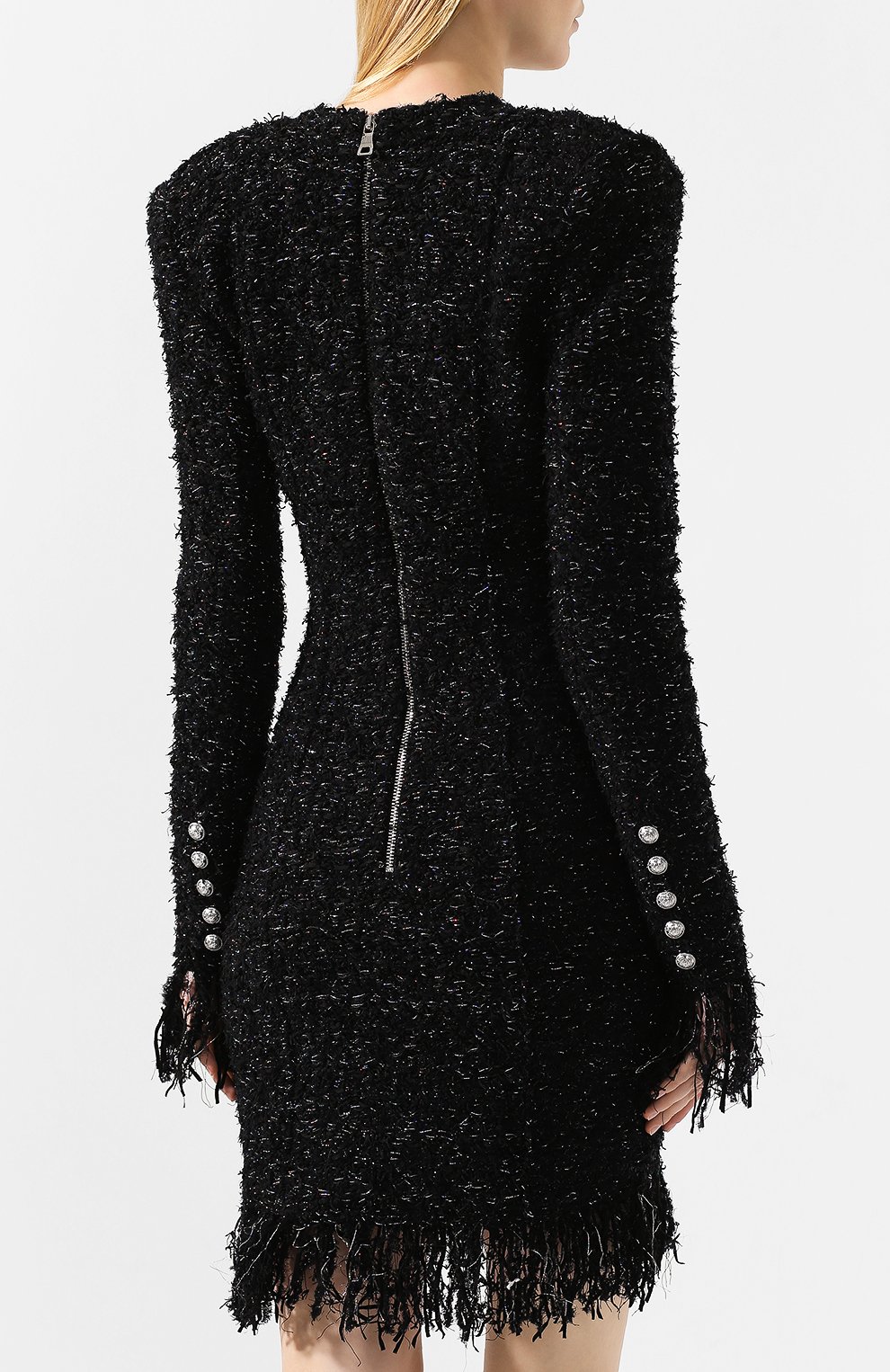 Платье BALMAIN черного цвета по цене 358000 руб., арт. SF26261/K499, фото 4 Платье BALMAIN, арт. SF26261/K499, фото 4