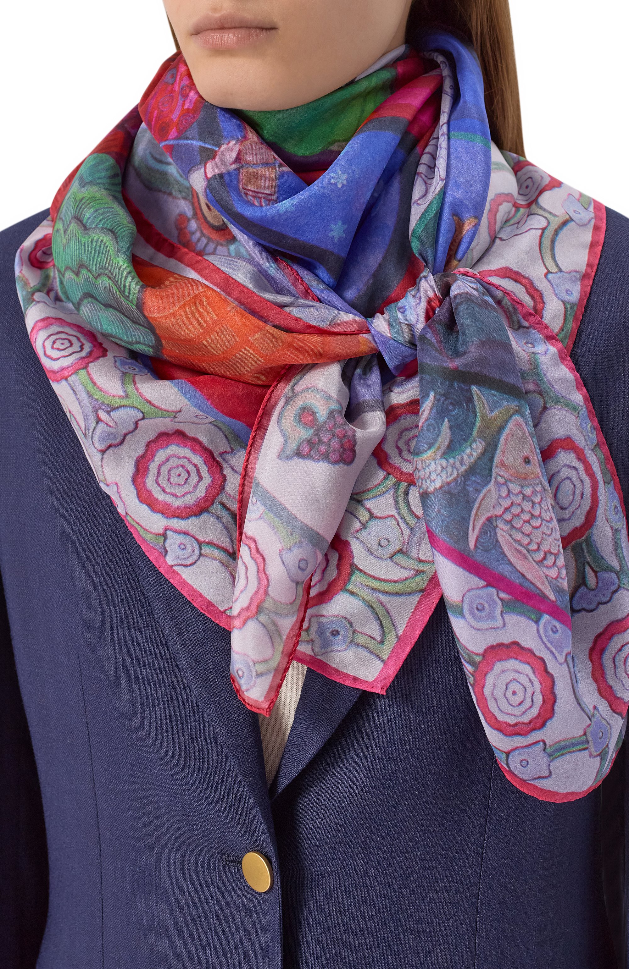 Шелковая шаль сказки пушкина GOURJI, арт. 91156137/715141108, фото 2