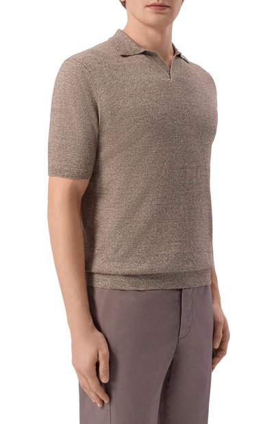 Поло изо льна и хлопка ANDREA CAMPAGNA, арт. PL1MCSK/LC14R, фото 3