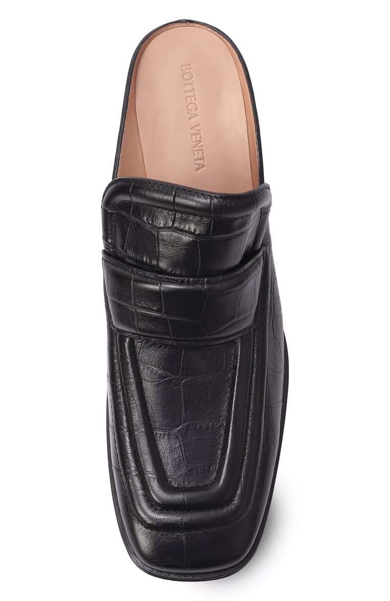 Женские кожаные мюли BOTTEGA VENETA черного цвета, арт. 651366/V0G80 | Фото 6 (Материал внутренний: Натуральная кожа; Каблук тип: Устойчивый; Региональные ограничения белый список (Axapta Mercury): RU; Материал внешний: Натуральная кожа; Каблук высота: Средний; Подошва: Плоская)