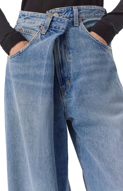 Джинсы vana fold AGOLDE голубого цвета по цене 58200 руб., арт. A2411765, фото 5 Джинсы vana fold AGOLDE, арт. A2411765, фото 5