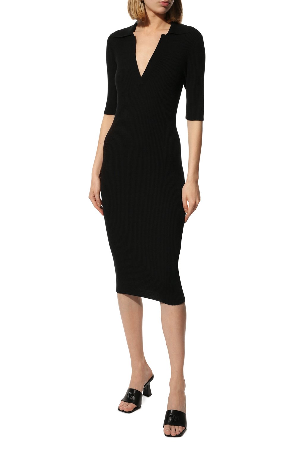 Шерстяное платье DRIES VAN NOTEN черного цвета по цене 74150 руб., арт. 221-011286-4701, фото 3 Шерстяное платье DRIES VAN NOTEN, арт. 221-011286-4701, фото 3