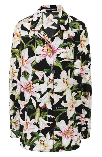Женская рубашка из смеси хлопка и шелка DOLCE & GABBANA, арт. F5G56T/HS5E0