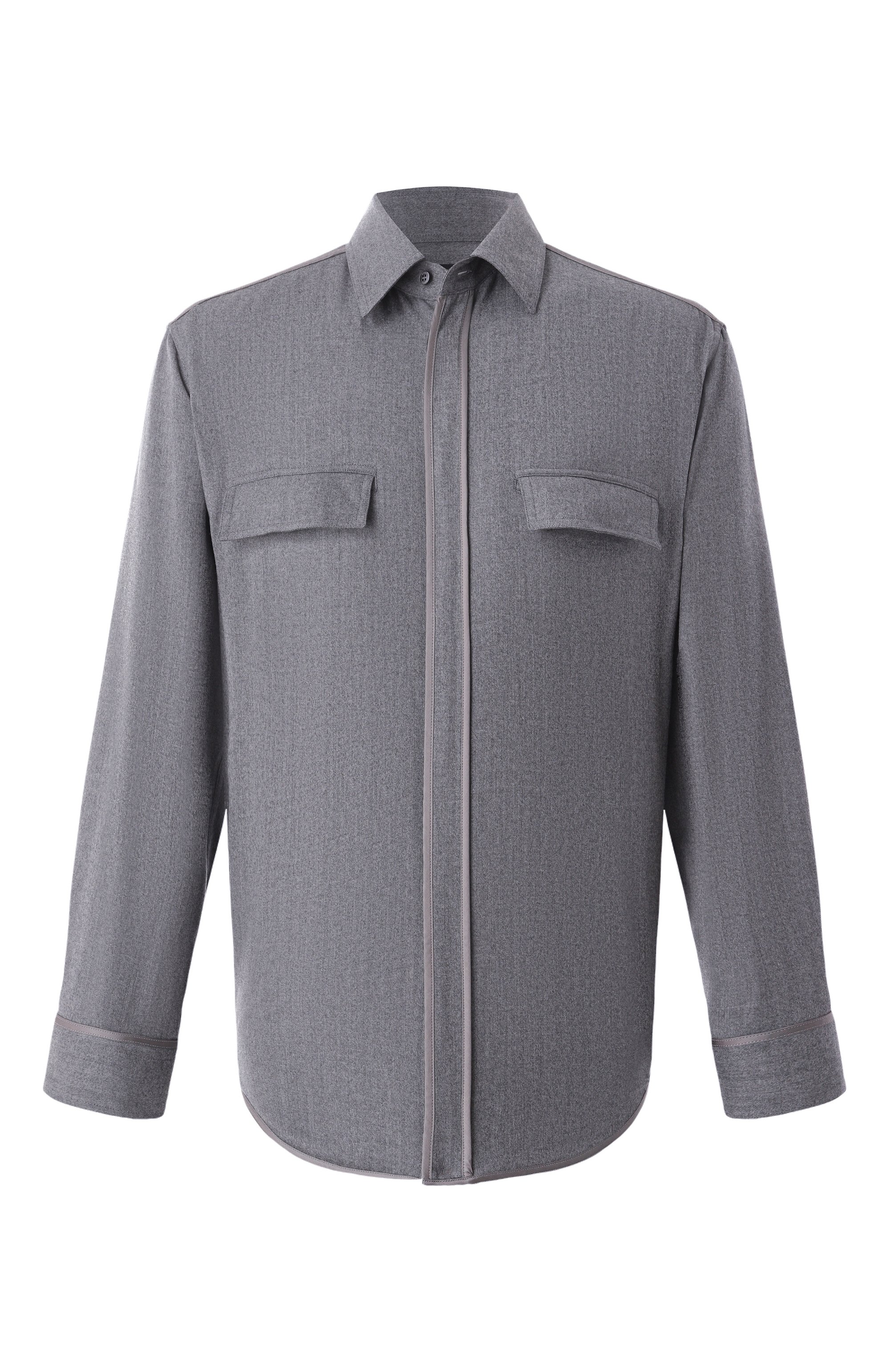 Рубашка из шерсти и шелка ZILLI, арт. SP0H01M024591001A, фото 1