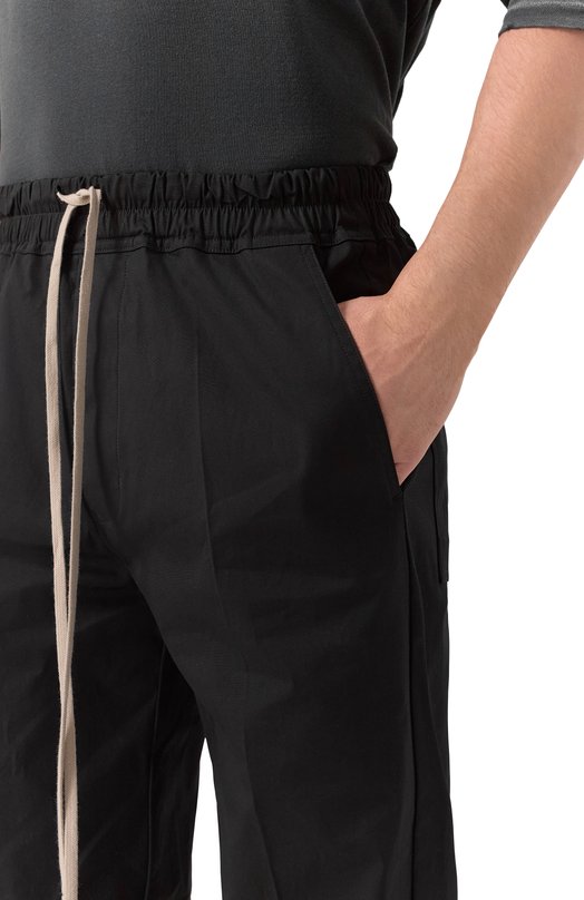 Хлопковые брюки Rick Owens RU02E1378/TE Чёрный  RU02E1378/TE Фото 5