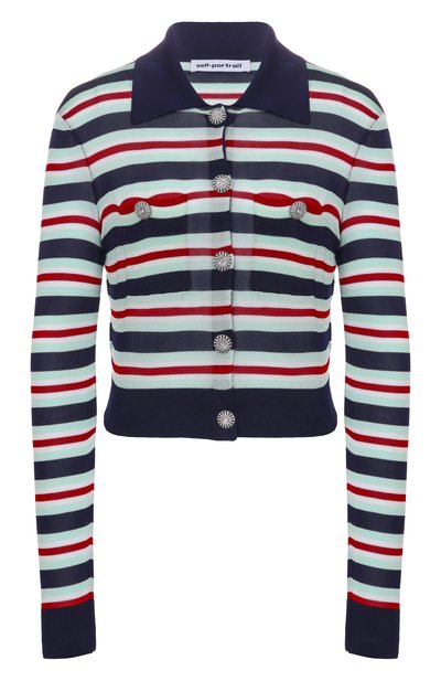 Женский кардиган из вискозы SELF-PORTRAIT, арт. PF25050TBL