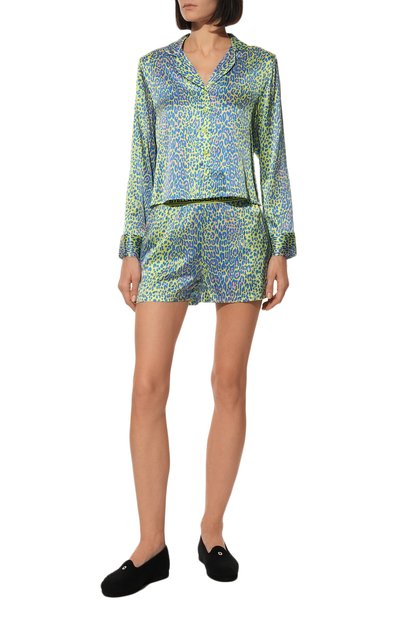 Шелковая рубашка STELLA MCCARTNEY зеленого цвета по цене 45950 руб., арт. S6H301120, фото 2 Шелковая рубашка STELLA MCCARTNEY, арт. S6H301120, фото 2