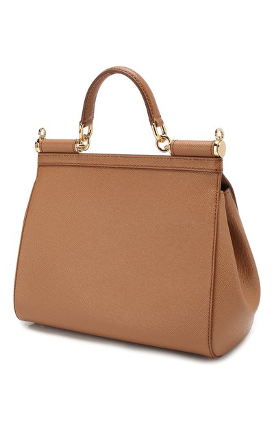 Сумка sicily medium DOLCE & GABBANA коричневого цвета по цене 192500 руб., арт. BB6002/A1001, фото 3 Сумка sicily medium DOLCE & GABBANA, арт. BB6002/A1001, фото 3