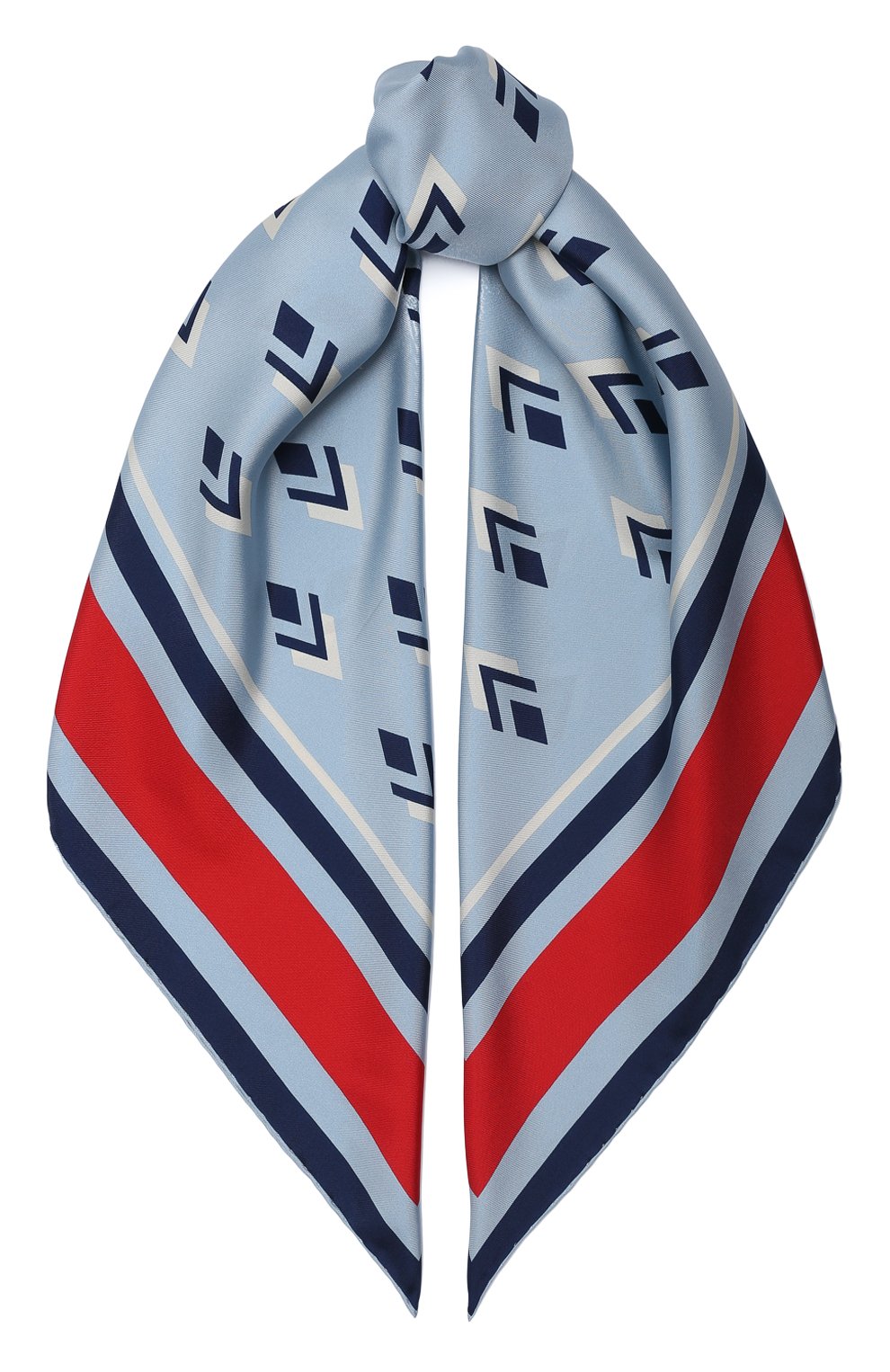 Шелковый платок VALENTINO голубого цвета по цене 51450 руб., арт. UW2EI114/VMM, фото 1 Шелковый платок VALENTINO, арт. UW2EI114/VMM, фото 1