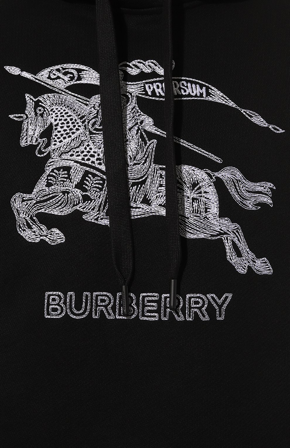 Хлопковое худи BURBERRY черного цвета по цене 105500 руб., арт. 8072776, фото 5 Хлопковое худи BURBERRY, арт. 8072776, фото 5