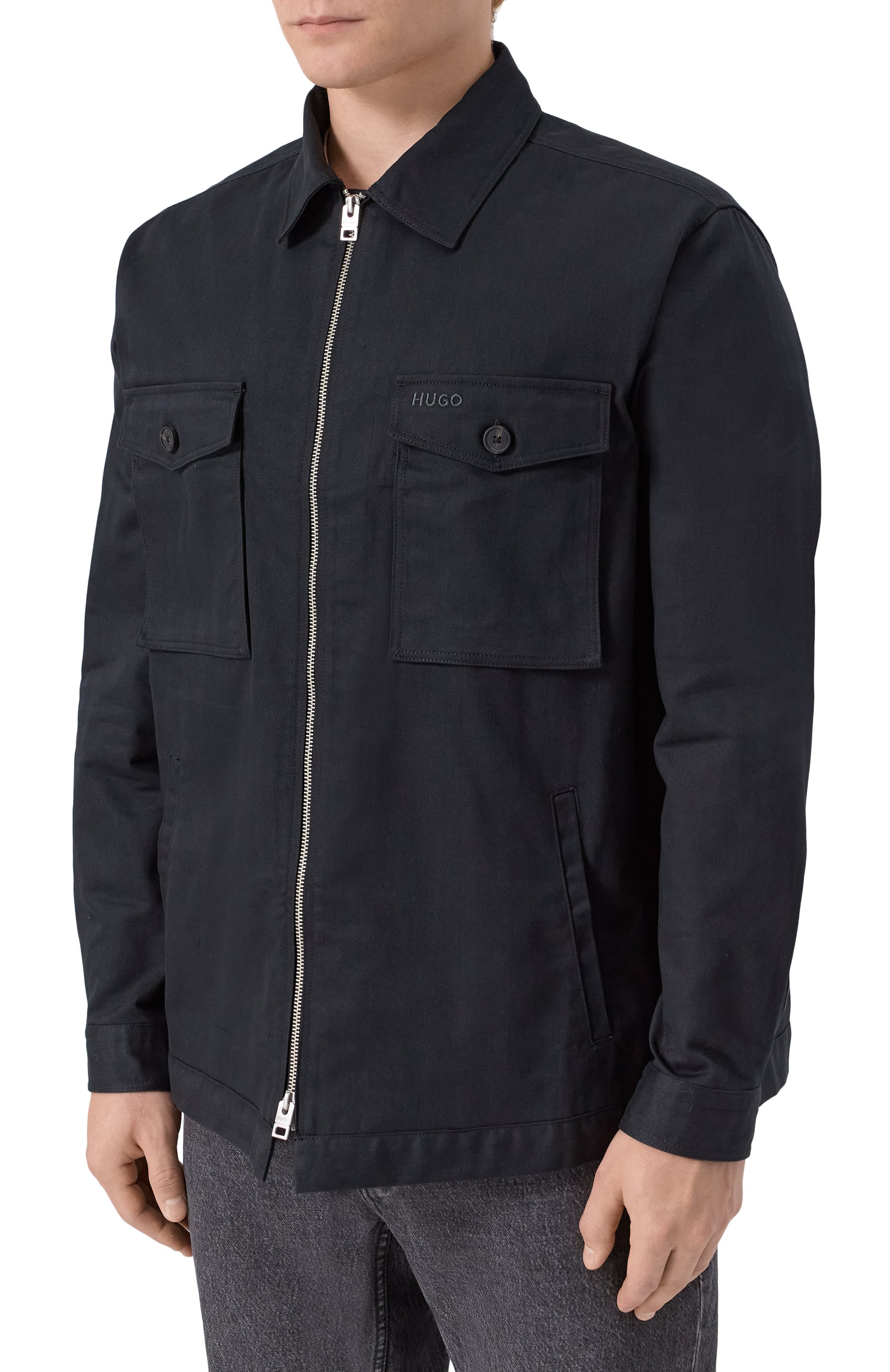 Хлопковая куртка-рубашка HUGO, арт. 50545403, фото 3