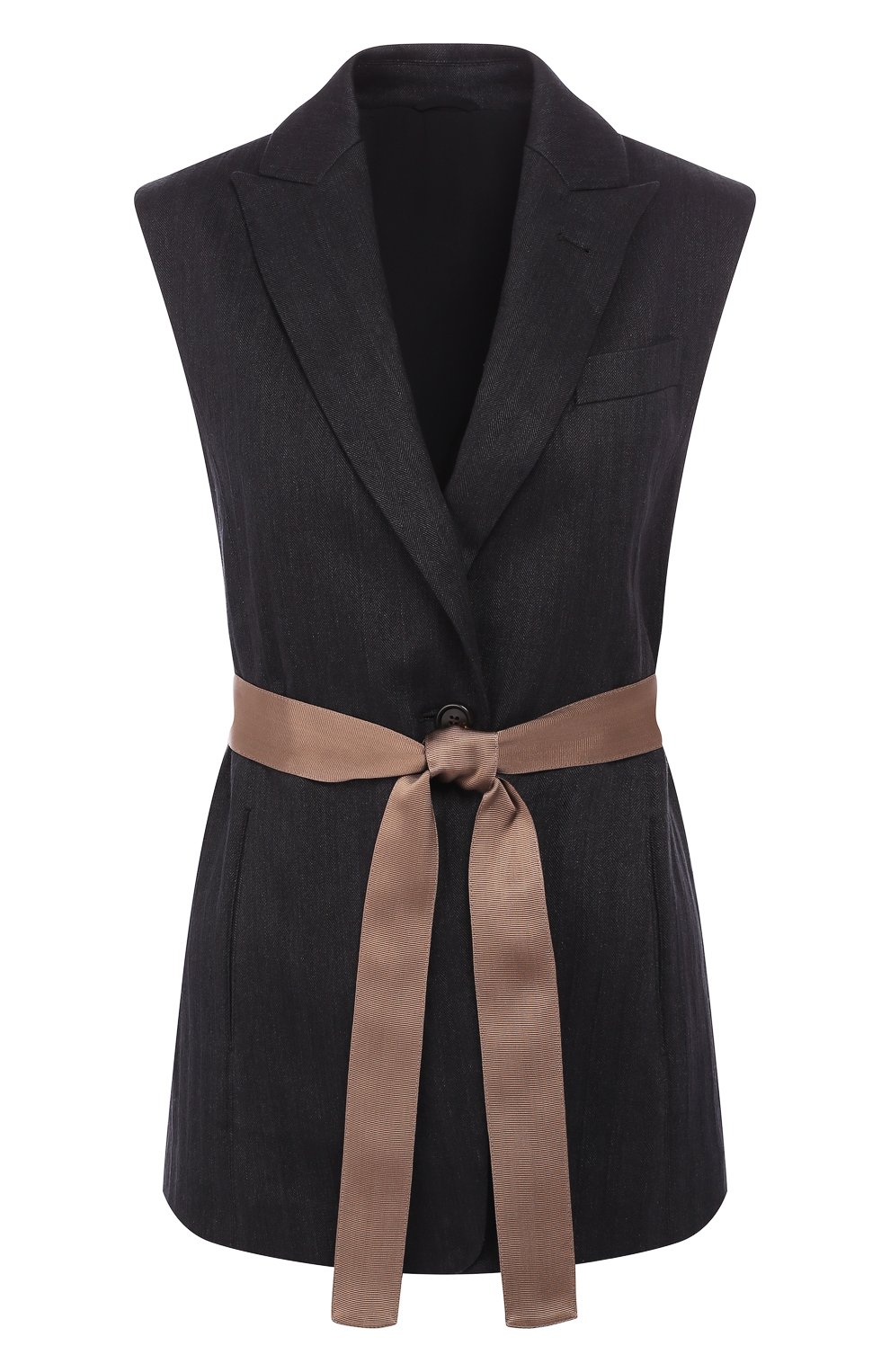 Жилет из смеси хлопка и льна BRUNELLO CUCINELLI, арт. MF5788716, фото 1
