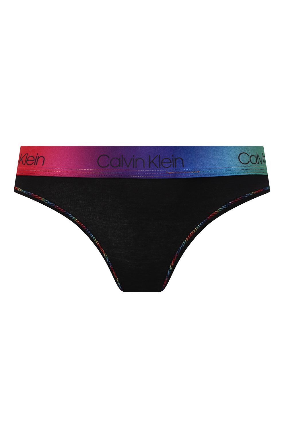 Трусы-стринги CALVIN KLEIN черного цвета по цене 3275 руб., арт. QF6581E, фото 1 Трусы-стринги CALVIN KLEIN, арт. QF6581E, фото 1