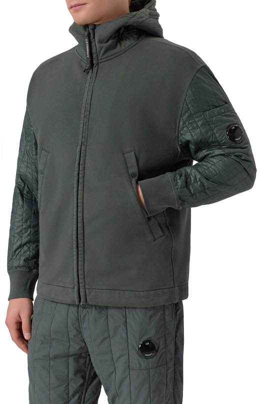 Комбинированный кардиган C.P. Company 19CMSS054A005835M Зелёный  19CMSS054A005835M Фото 3