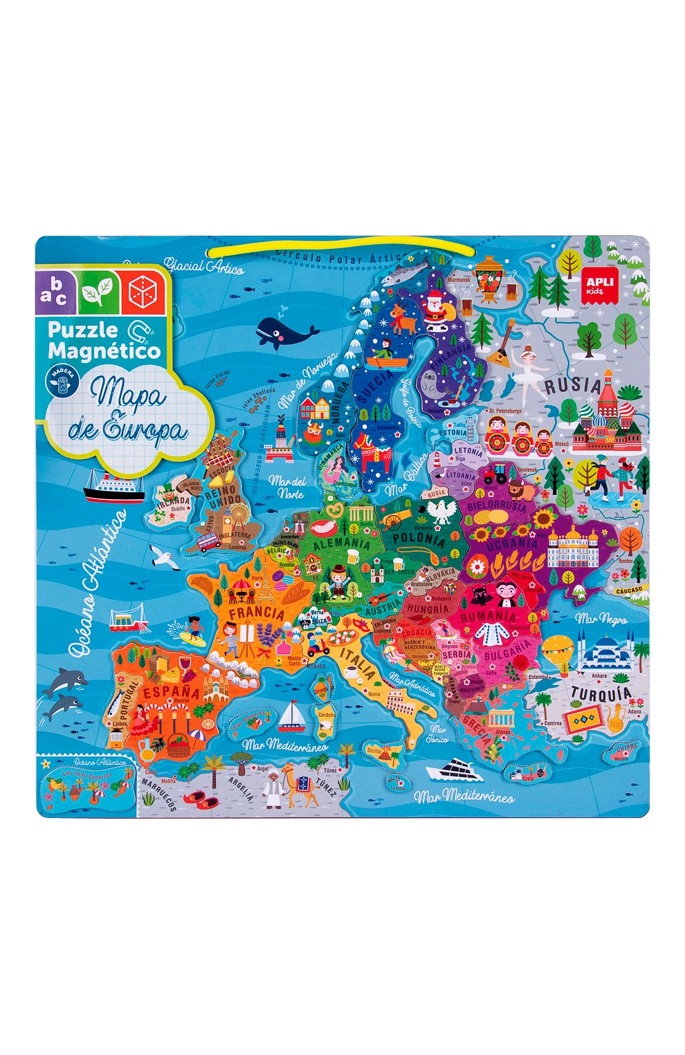 Карта европы с магнитами APLI KIDS разноцветного цвета по цене 4950 руб., арт. 19246, фото 1 Карта европы с магнитами APLI KIDS, арт. 19246, фото 1