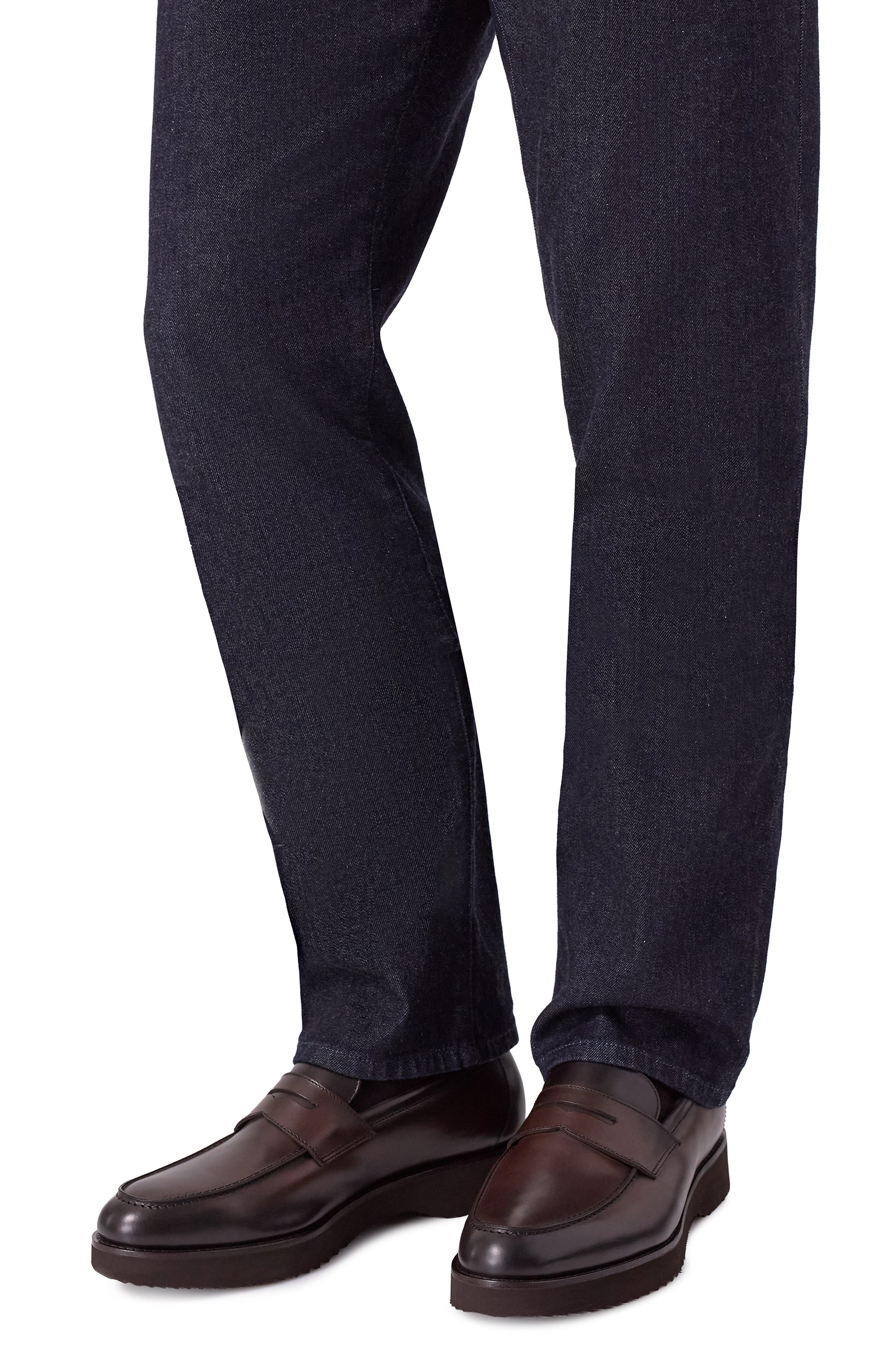 Кожаные пенни-лоферы DOUCAL'S темно-коричневого цвета по цене 59950 руб., арт. DU2483DAK0UM159T, фото 3 Кожаные пенни-лоферы DOUCAL'S, арт. DU2483DAK0UM159T, фото 3