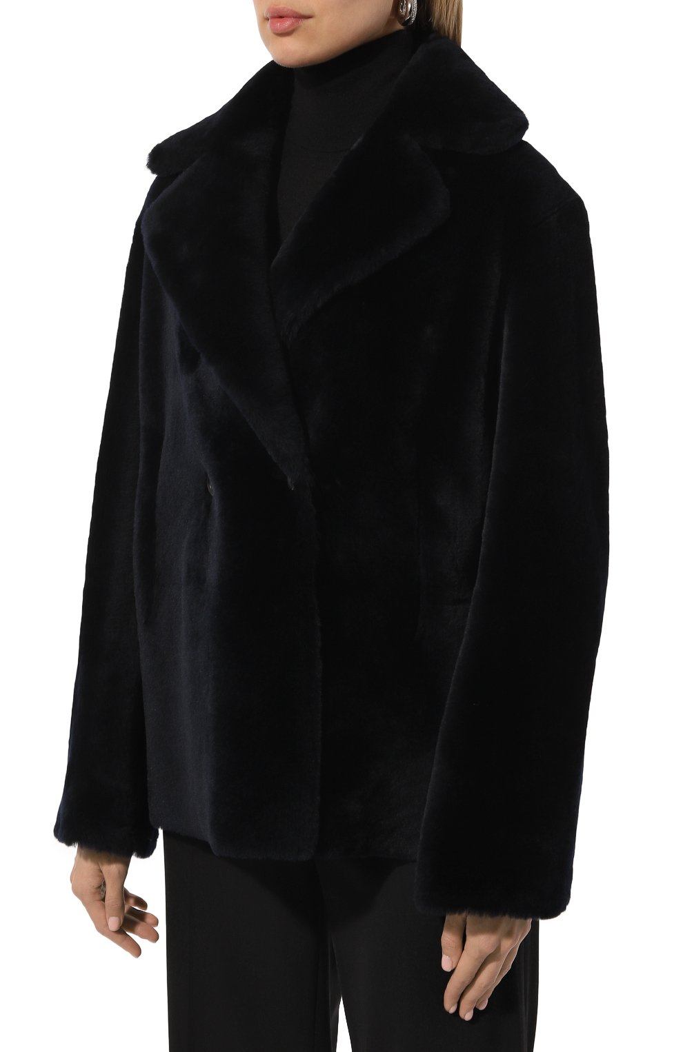 двусторонняя дубленка KITON темно-синего цвета по цене 820500 руб., арт. D58673K0546F01, фото 3 двусторонняя дубленка KITON, арт. D58673K0546F01, фото 3