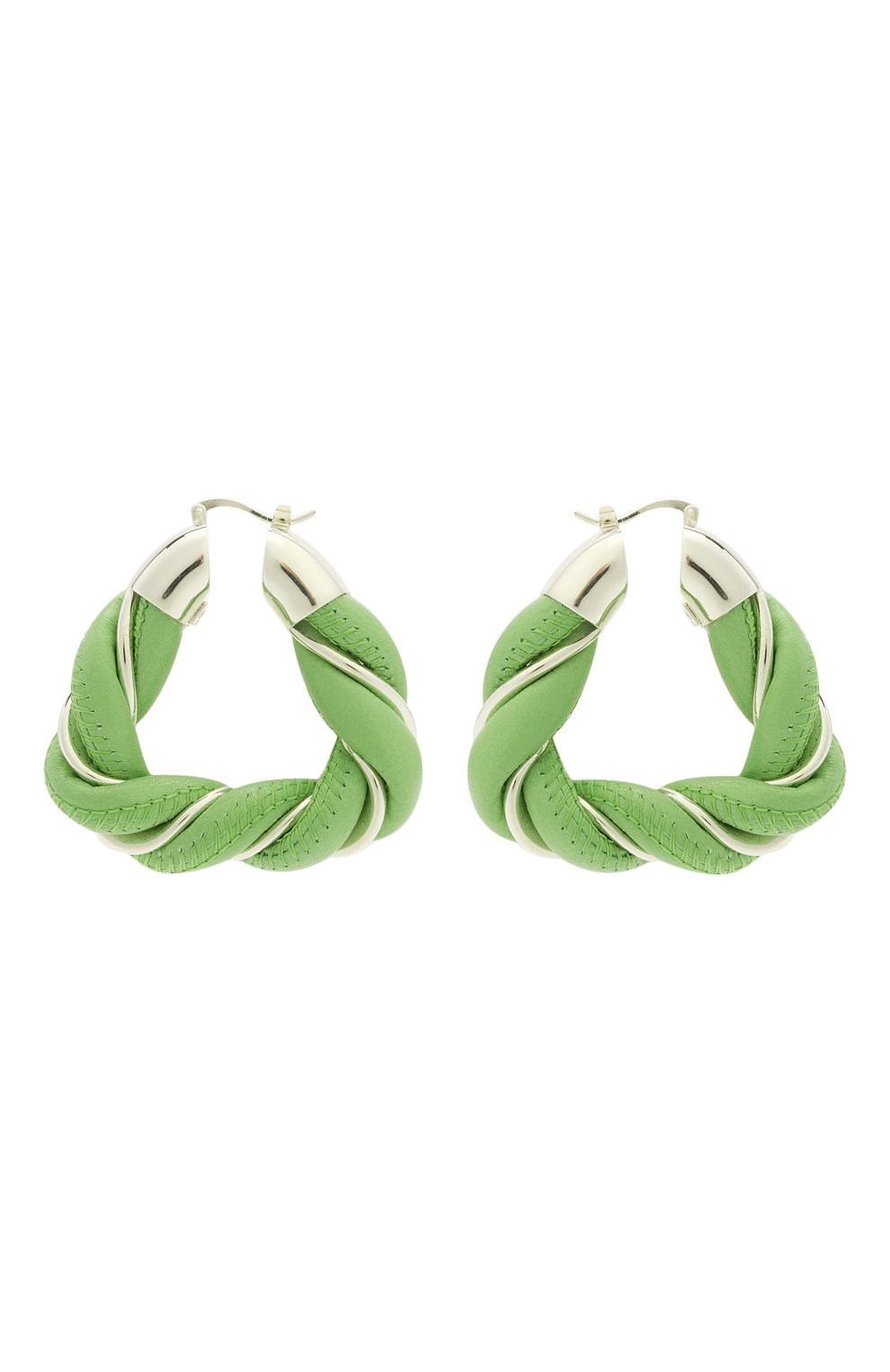 Серьги BOTTEGA VENETA светло-зеленого цвета по цене 65100 руб., арт. 657438/V507C, фото 1 Серьги BOTTEGA VENETA, арт. 657438/V507C, фото 1