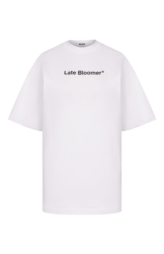 Хлопковая футболка MSGM 4041MDM132D/267002 Белый 4041MDM132D/267002