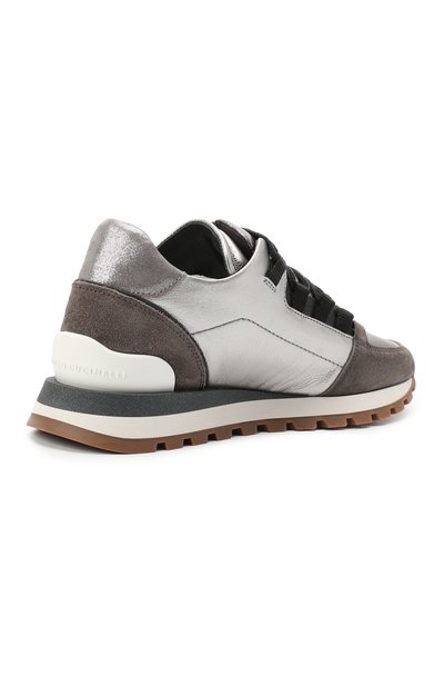 Комбинированные кроссовки BRUNELLO CUCINELLI, арт. MZSFG1889P, фото 4