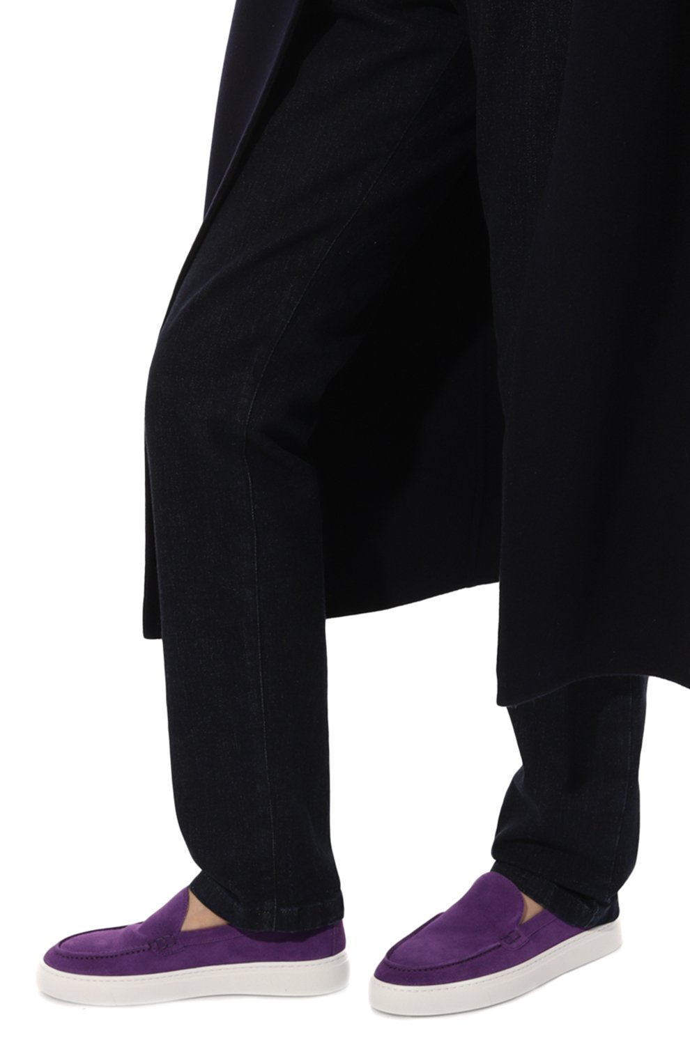 Замшевые слипоны DOUCAL'S фиолетового цвета по цене 39000 руб., арт. DD8547RIBEUZ229IL17, фото 3 Замшевые слипоны DOUCAL'S, арт. DD8547RIBEUZ229IL17, фото 3