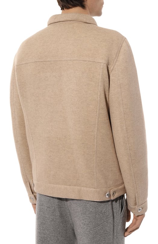 Кашемировая куртка-рубашка Brunello Cucinelli M227PV106 Бежевый  M227PV106 Фото 4