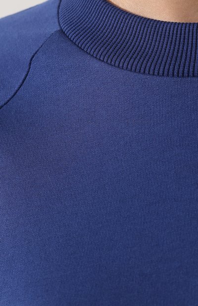 Хлопковый пуловер BALMAIN синего цвета по цене 58550 руб., арт. RF13735/I044, фото 5 Хлопковый пуловер BALMAIN, арт. RF13735/I044, фото 5