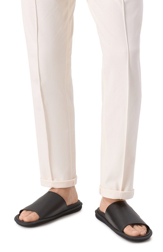 Кожаные шлепанцы Giorgio Armani X2P097/XF731 Чёрный  X2P097/XF731 Фото 3