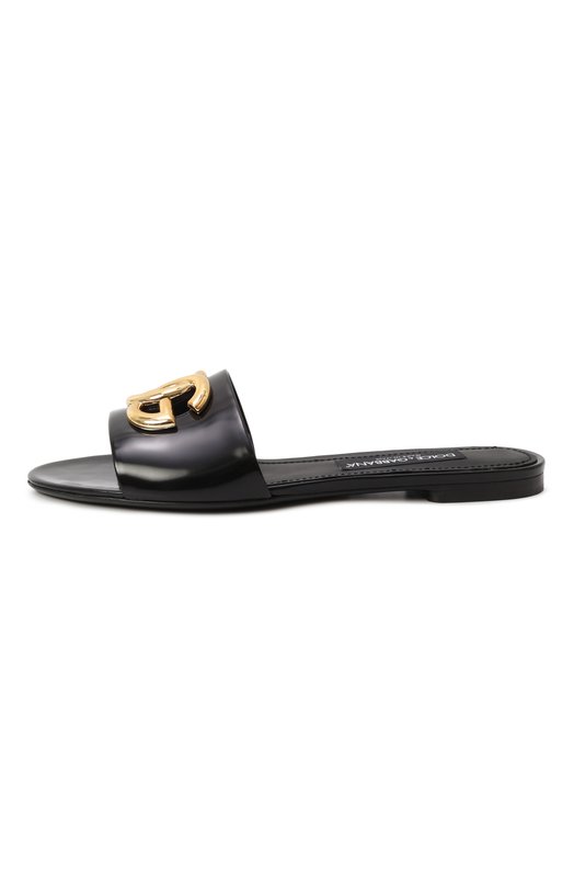 Кожаные шлепанцы Bianca Dolce & Gabbana CQ0592/A1037 Чёрный  CQ0592/A1037 Фото 4
