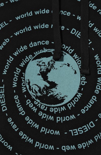 Хлопковое худи DIESEL, арт. A11112/0JFAV, фото 5