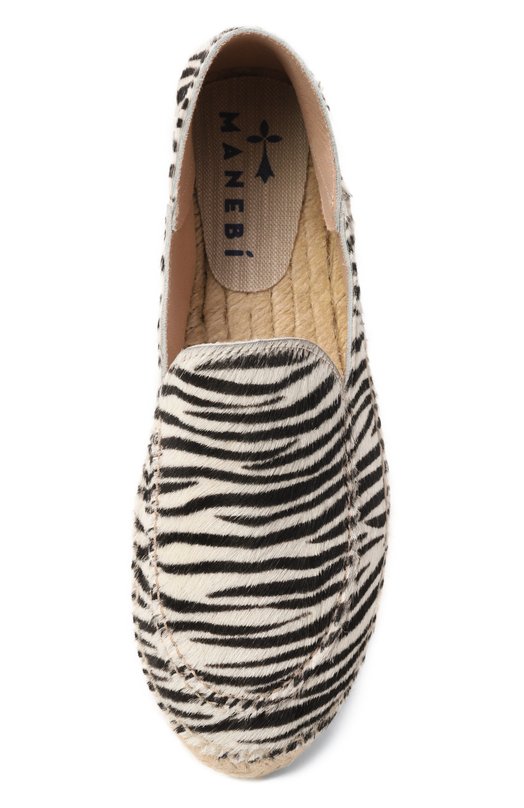 Кожаные эспадрильи Manebi F 3.3 LR/CALF HAIR Чёрно-белый  F 3.3 LR/CALF HAIR Фото 6