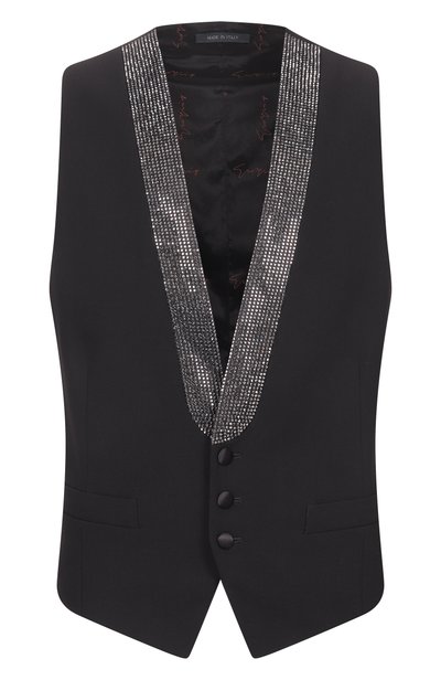 Мужской жилет с отделкой стразами GIORGIO ARMANI, арт. GM004583/TE10043