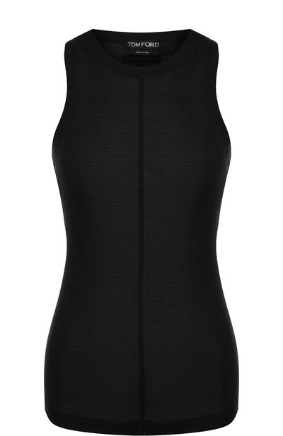 Женский приталенный шелковый топ с круглым вырезом TOM FORD, арт. TSJ199-FAX290