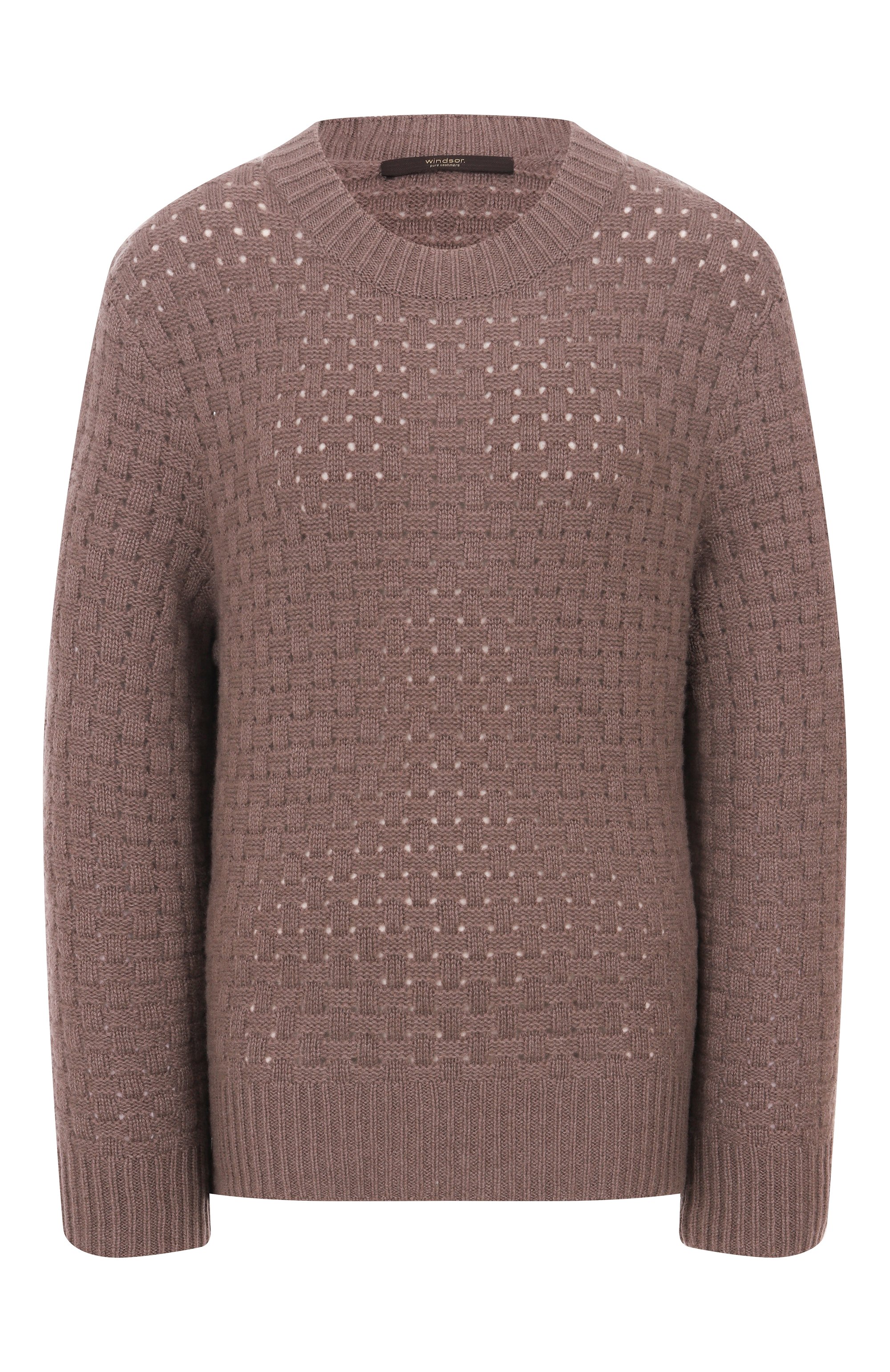 Кашемировый пуловер WINDSOR коричневого цвета по цене 87650 руб., арт. 52 DP614 10000805, фото 1 Кашемировый пуловер WINDSOR, арт. 52 DP614 10000805, фото 1