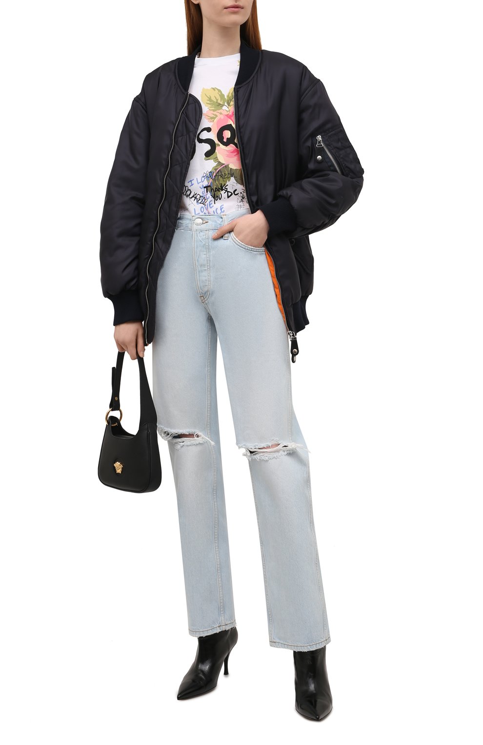 Хлопковая футболка DSQUARED2 белого цвета по цене 22150 руб., арт. S75GD0276/S23009, фото 2 Хлопковая футболка DSQUARED2, арт. S75GD0276/S23009, фото 2