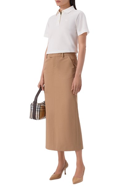 Хлопковое поло BURBERRY белого цвета по цене 54700 руб., арт. 8118961, фото 2 Хлопковое поло BURBERRY, арт. 8118961, фото 2