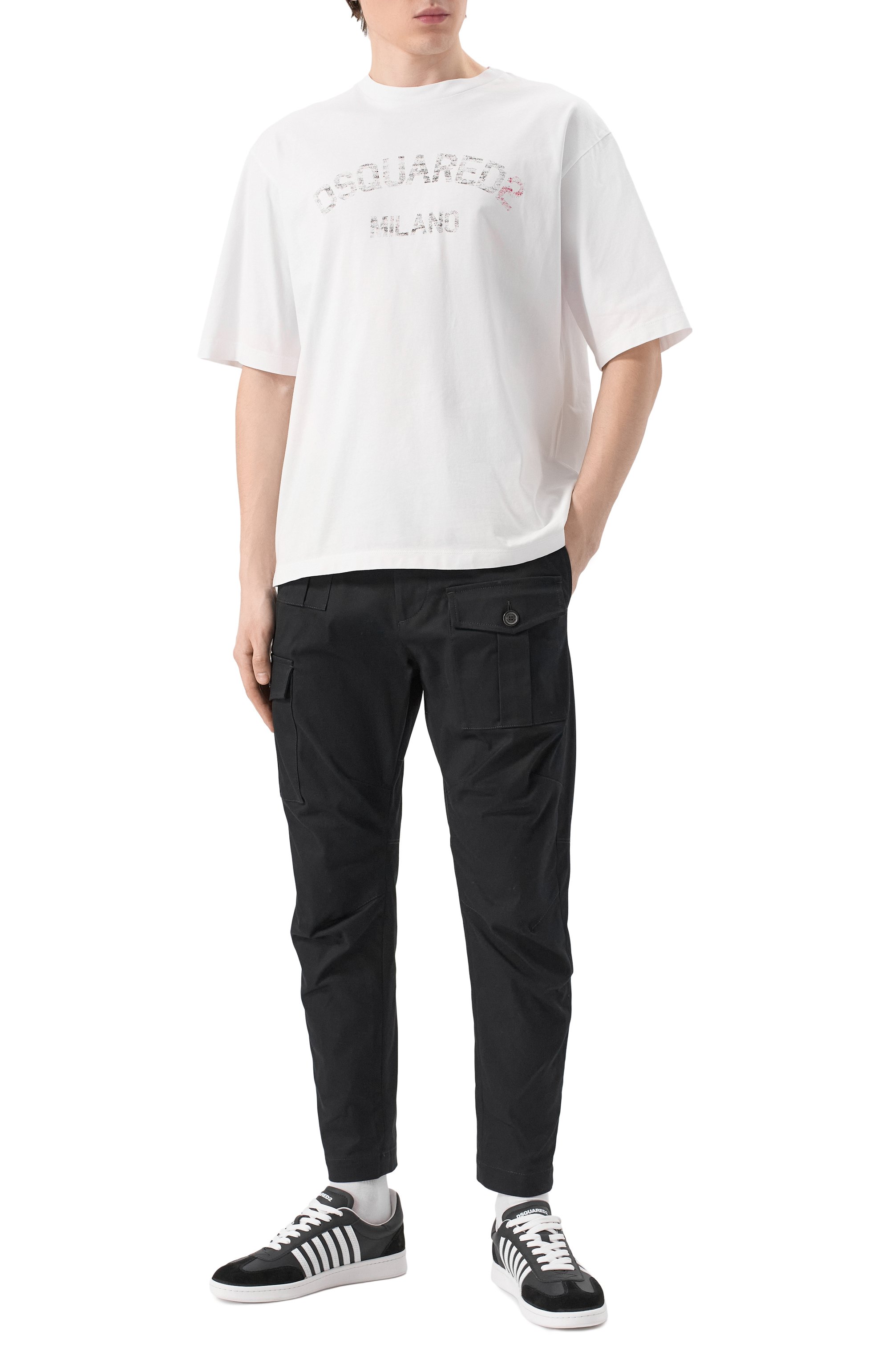 Хлопковая футболка DSQUARED2, арт. S74GD1399/D20020, фото 2