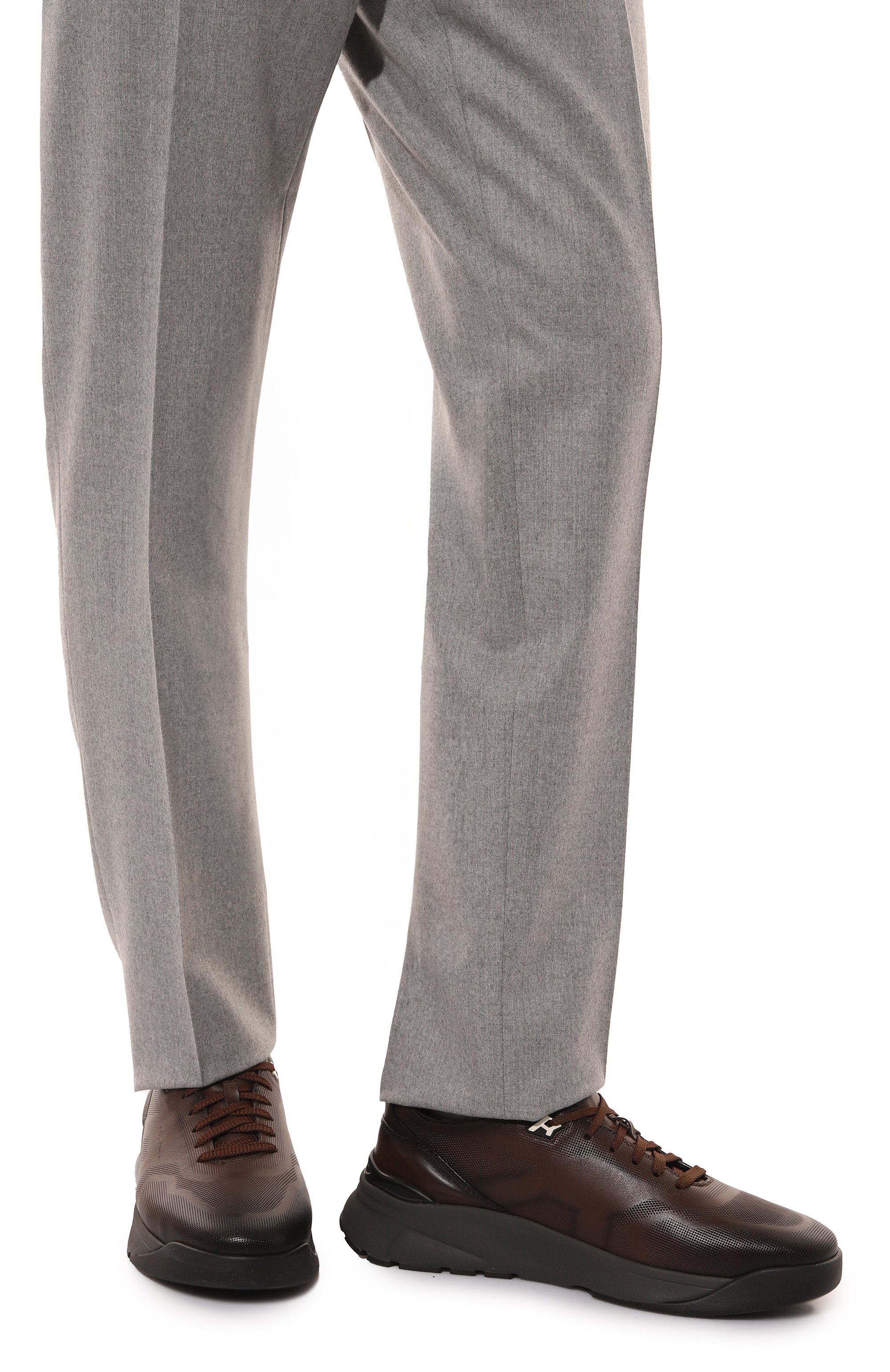 Кожаные кроссовки hy-run SANTONI, арт. MBHG22012ANEPGLB, фото 3