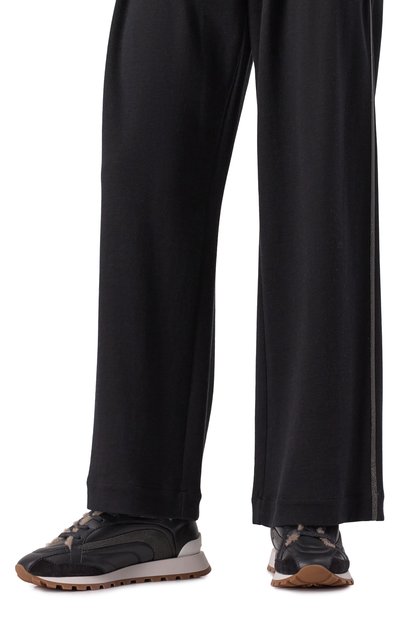 Кожаные кроссовки BRUNELLO CUCINELLI черного цвета по цене 199500 руб., арт. MZSKG2797, фото 3 Кожаные кроссовки BRUNELLO CUCINELLI, арт. MZSKG2797, фото 3