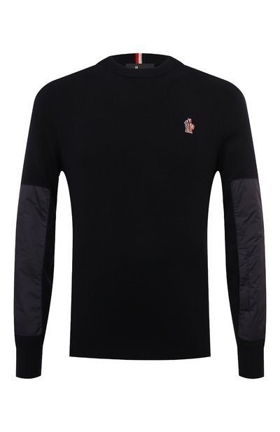 Шерстяной джемпер MONCLER GRENOBLE темно-синего цвета по цене 65650 руб., арт. 9C000-09-M1122, фото 1 Шерстяной джемпер MONCLER GRENOBLE, арт. 9C000-09-M1122, фото 1