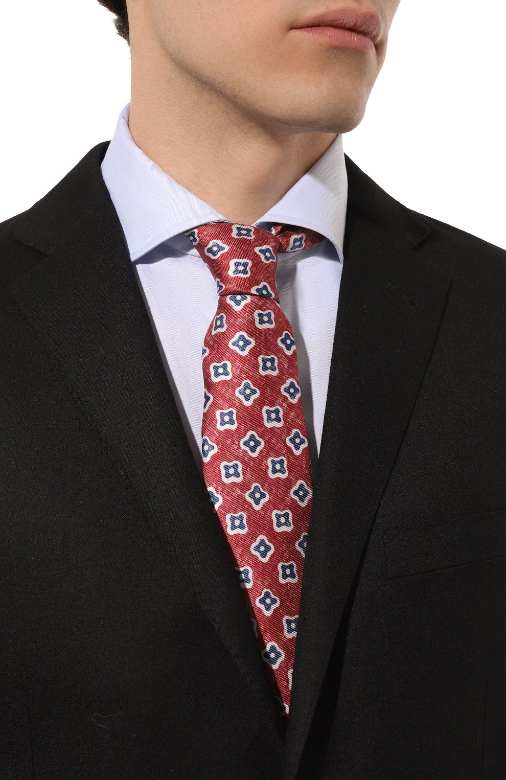 Шелковый галстук KITON бордового цвета по цене 28050 руб., арт. UCRVKLC01I39, фото 2 Шелковый галстук KITON, арт. UCRVKLC01I39, фото 2