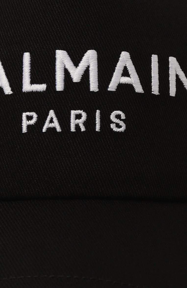 Мужская хлопковая бейсболка BALMAIN черного цвета, арт. CH1XA015/CB24 | Фото 4 (Материал: Хлопок, Текстиль; Нос: Не проставлено)