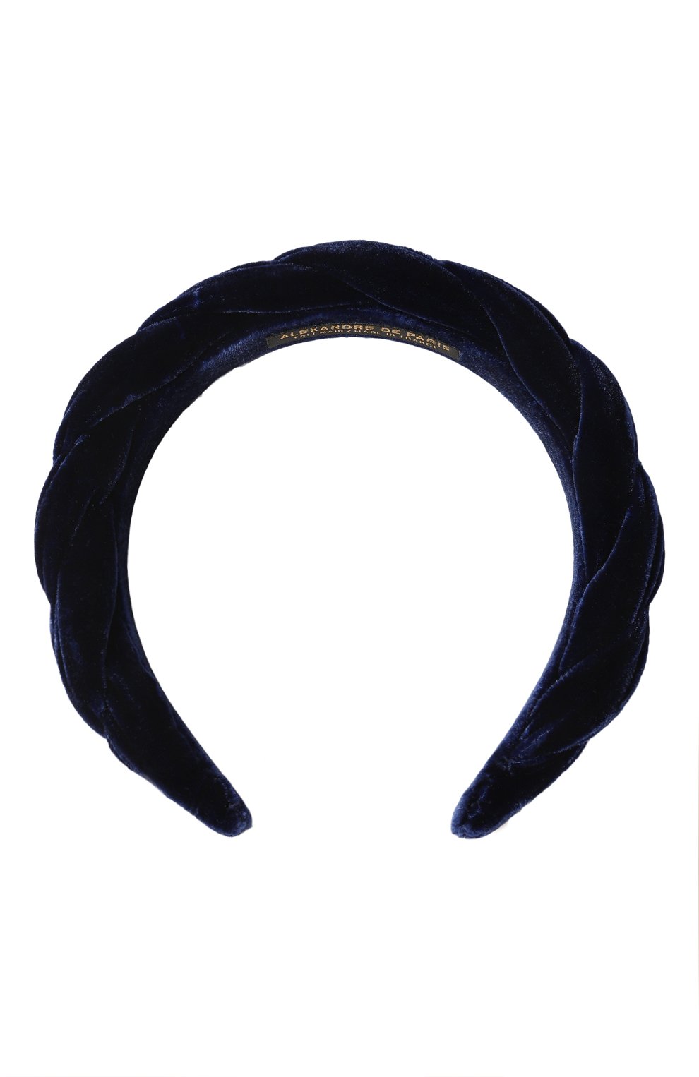 Ободок для волос ALEXANDRE DE PARIS темно-синего цвета по цене 21370 руб., арт. THB-17495-20 M, фото 1 Ободок для волос ALEXANDRE DE PARIS, арт. THB-17495-20 M, фото 1