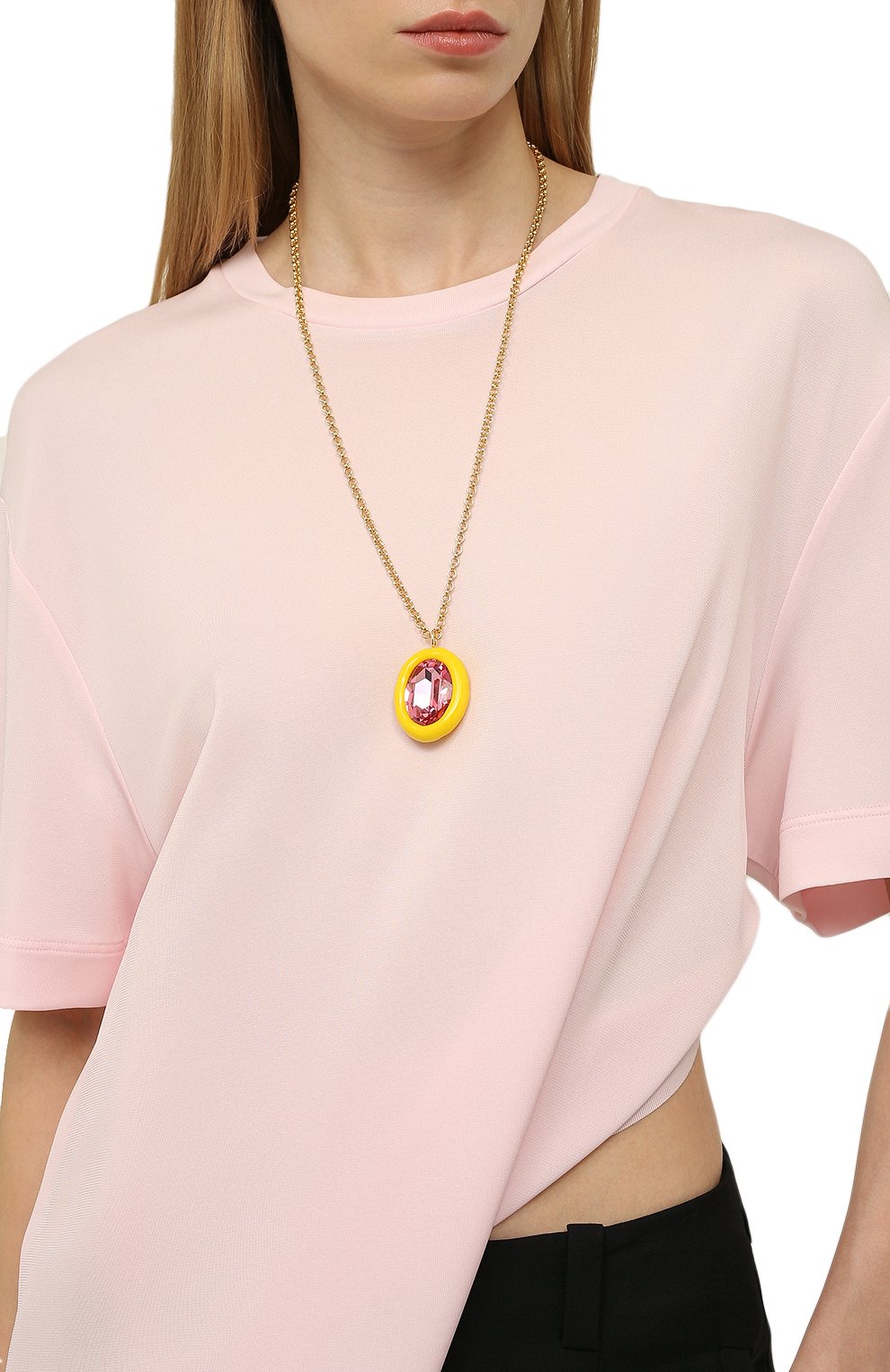 Кулон на цепочке LILI ARCHIVE желтого цвета по цене 20900 руб., арт. PM41C61G, фото 2 Кулон на цепочке LILI ARCHIVE, арт. PM41C61G, фото 2